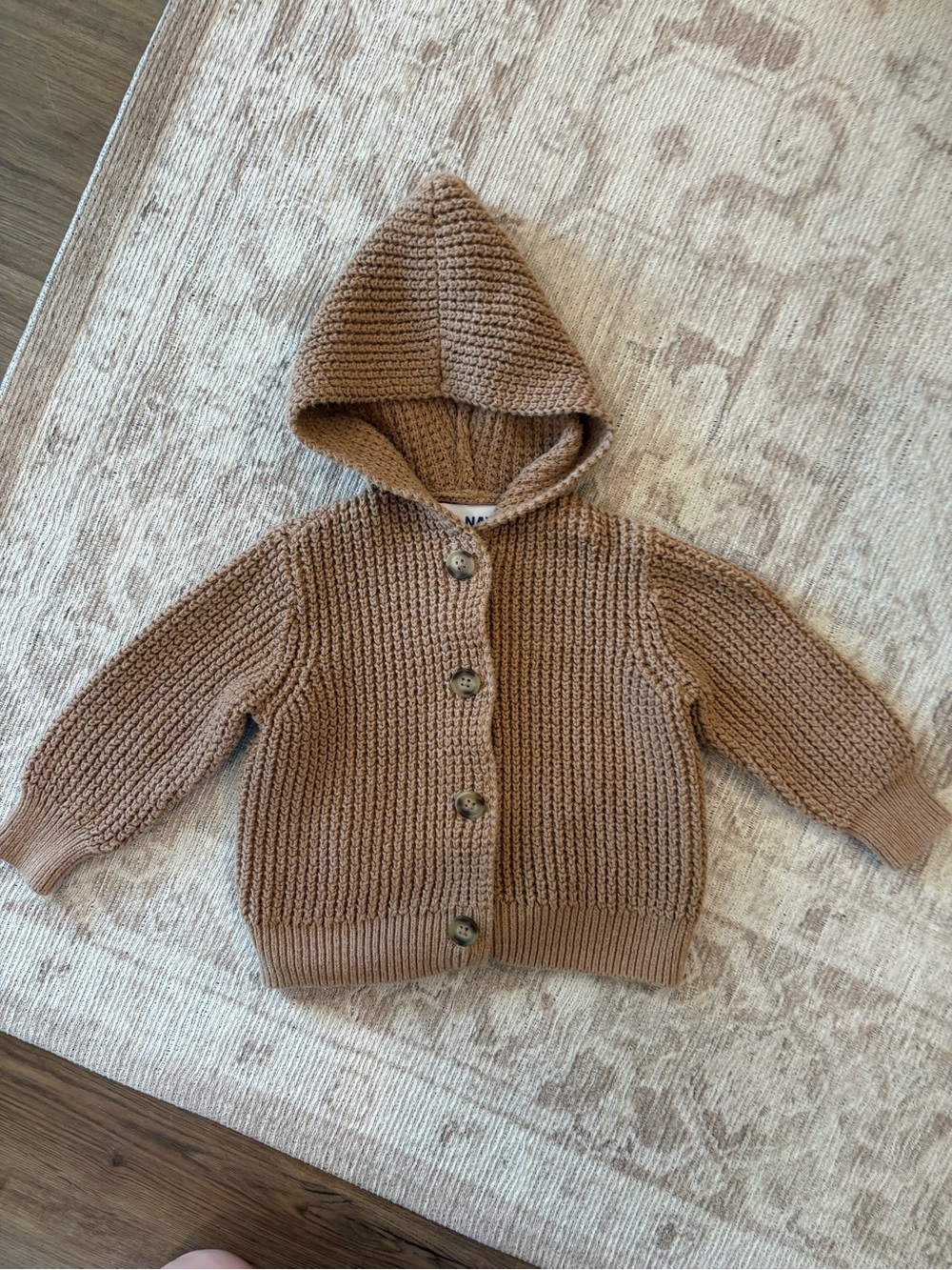 Old Navy Hooded Knit Cardigan in Light Brown